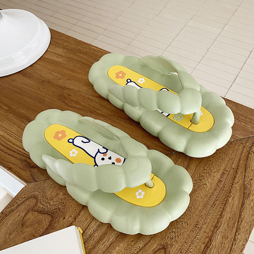 Cute Rabbit Pattern Flip Flops dylioshop