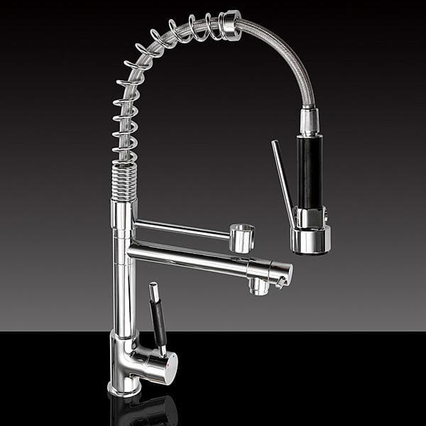 DEKLE Kitchen Sink Mixer Faucet - Pull Out Sprayer Tap - Single Handle - Chrome|Brass|Brushed - Tap Collapsible dylinoshop