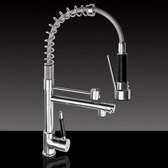 DEKLE Kitchen Sink Mixer Faucet - Pull Out Sprayer Tap - Single Handle - Chrome|Brass|Brushed - Tap Collapsible dylinoshop