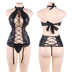 Halter Cross Plus Size Women's Lingerie dylinoshop