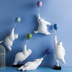 Balloon Flying Polar Bear dylinoshop