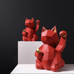 Geometric Lucky Cat Feajoy