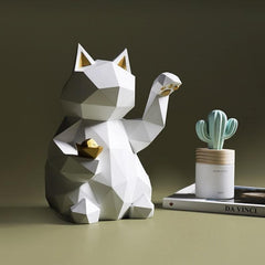 Geometric Lucky Cat Feajoy