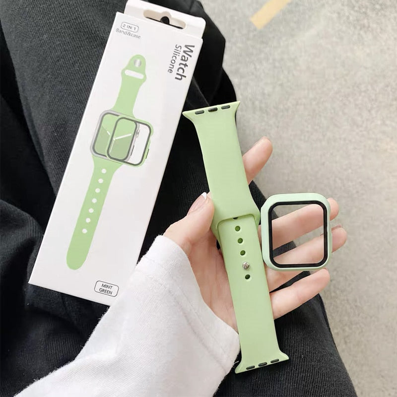 Case and Silicone Strap for Apple Watch dylinoshop