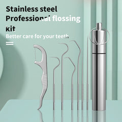 Stainless Steel Toothpick Set 7pcs Reusable dylinoshop