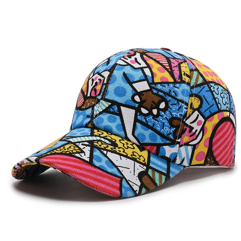 Cartoon Print Baseball Caps dylinoshop