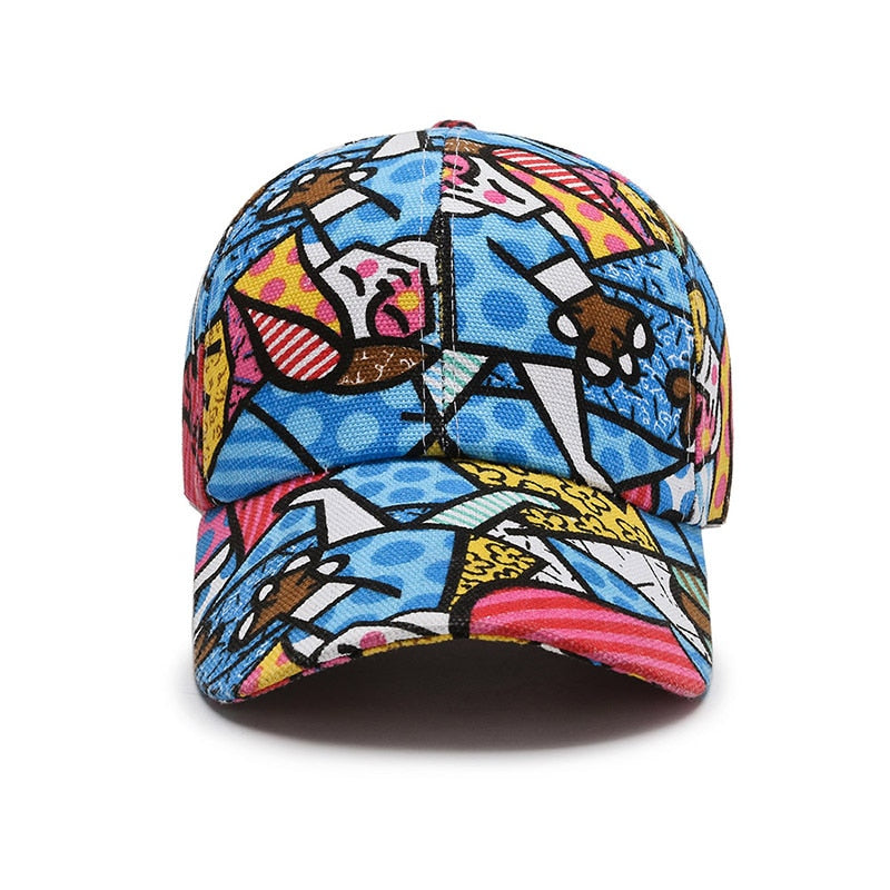 Cartoon Print Baseball Caps dylinoshop