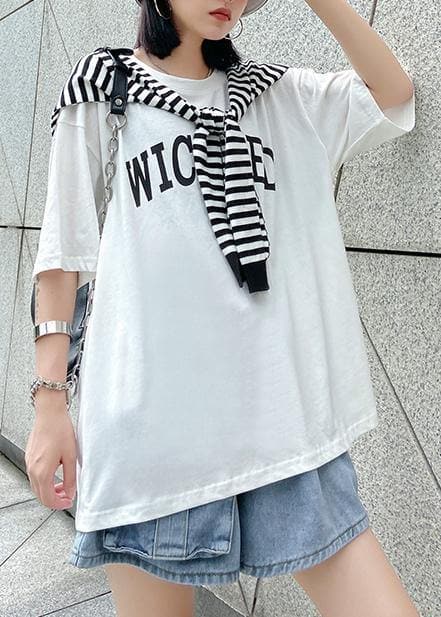 Short-sleeved t-shirt women's summer dress loose large size compassionate two-piece shirt with shawl AT-STP200623