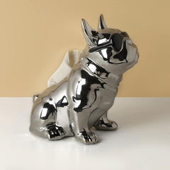 French Bulldog Ceramic Tissue Box Feajoy