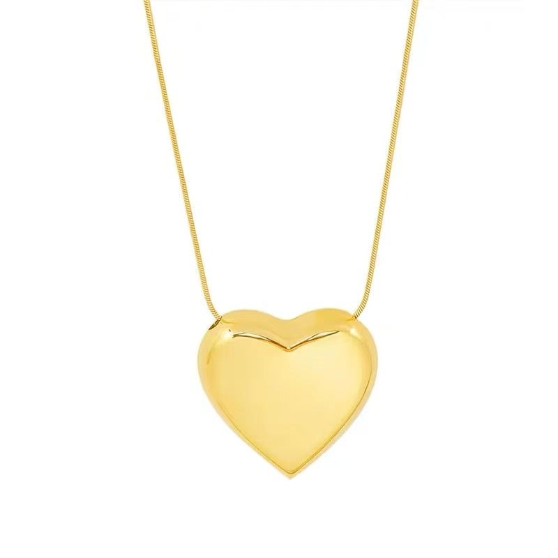 Simple Metal Heart Necklaces Charm Jewelry NCJSO3 Touchy Style