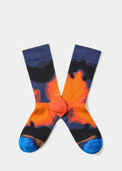 Simple Sports Street Print Cotton Crew Socks dylinoshop