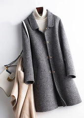 Simple lapel pockets Fashion trench coat rose plaid box jackets TCT200915