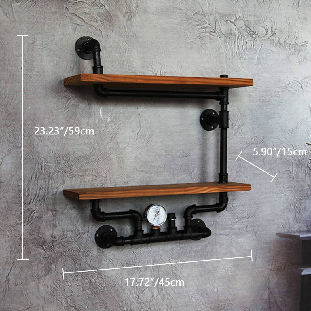 Industrial Style Bookshelf Iron Display Stand Feajoy