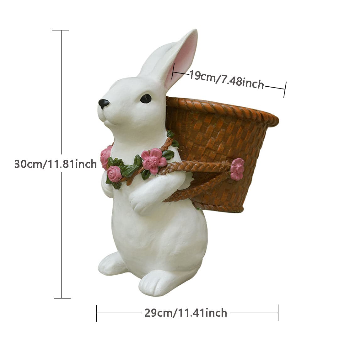 Garden Rabbit Woven Flower Pot Decoration Feajoy