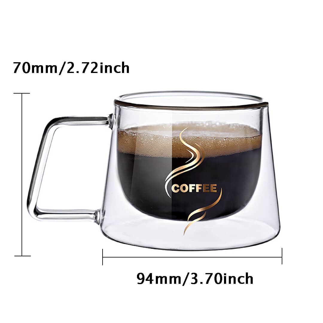 Double-layer High Borosilicate Coffee Cup dylinoshop