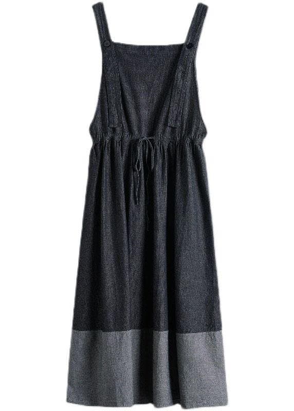 Splicing Denim Long back Dress SDL210527