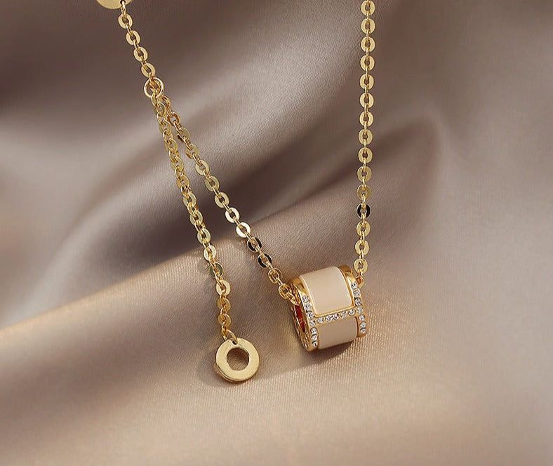 Stainless Steel Necklaces Charm Jewelry NCJSO46 Opals Luxurious Touchy Style