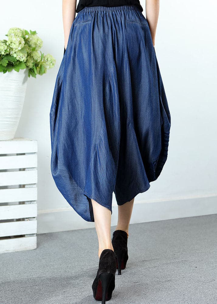 Style Blue Embroideried Pockets denim Pants Spring WF-LPTS220107