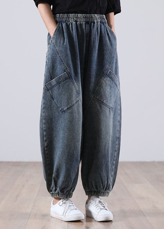 Style Blue Pockets denim Pants Winter WG-LPTS211119