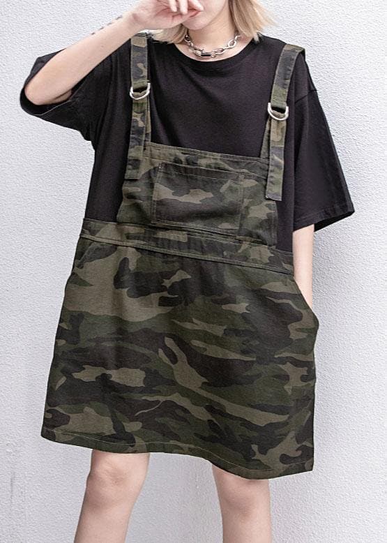 Style Camouflage Cotton clothes false two pieces Plus Size summer Dresses AT-SDM190717