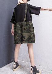 Style Camouflage Cotton clothes false two pieces Plus Size summer Dresses AT-SDM190717