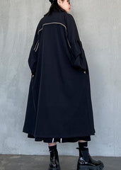 Style Notched pockets fine Long coat sblack oversized women coats AT-TCT200909