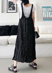 Style black cotton quilting dresses Spaghetti Strap Cinched long summer Dress AT-SDL200617