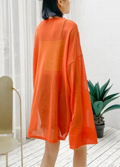 Style o neck summer pattern orange Sun protection clothing AT-LTP200508