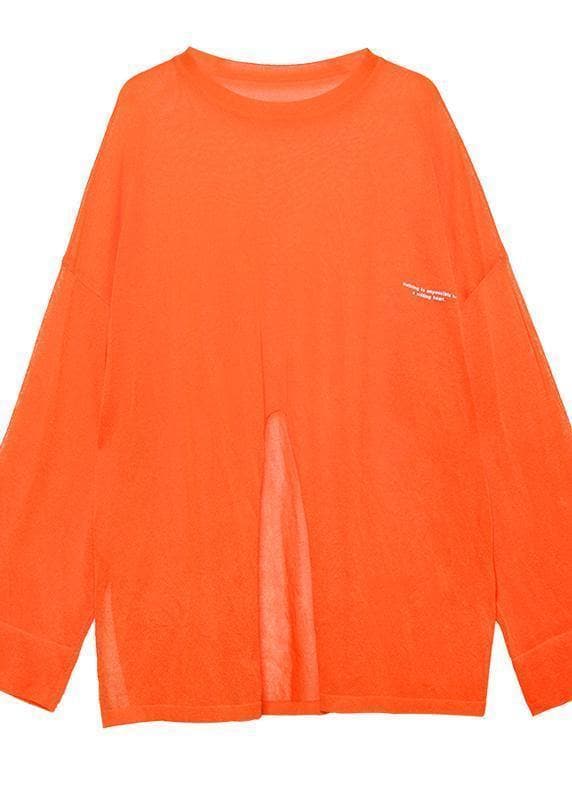 Style o neck summer pattern orange Sun protection clothing AT-LTP200508