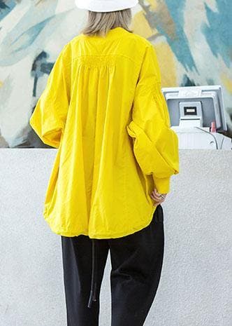 Style yellow Plus Size box short coat Photography drawstring hem fall outwear AT-CTS190923