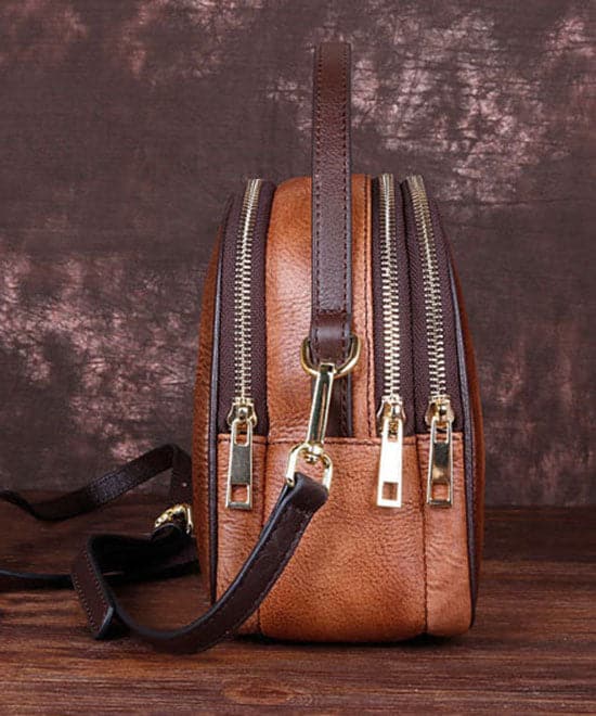 Stylish Brown Print Paitings Calf Leather Backpack Bag ZPBAG-BGS220209