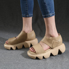 Summer Chocolate Walking Sandals Platform Peep Toe Sandals XZ-LX210624