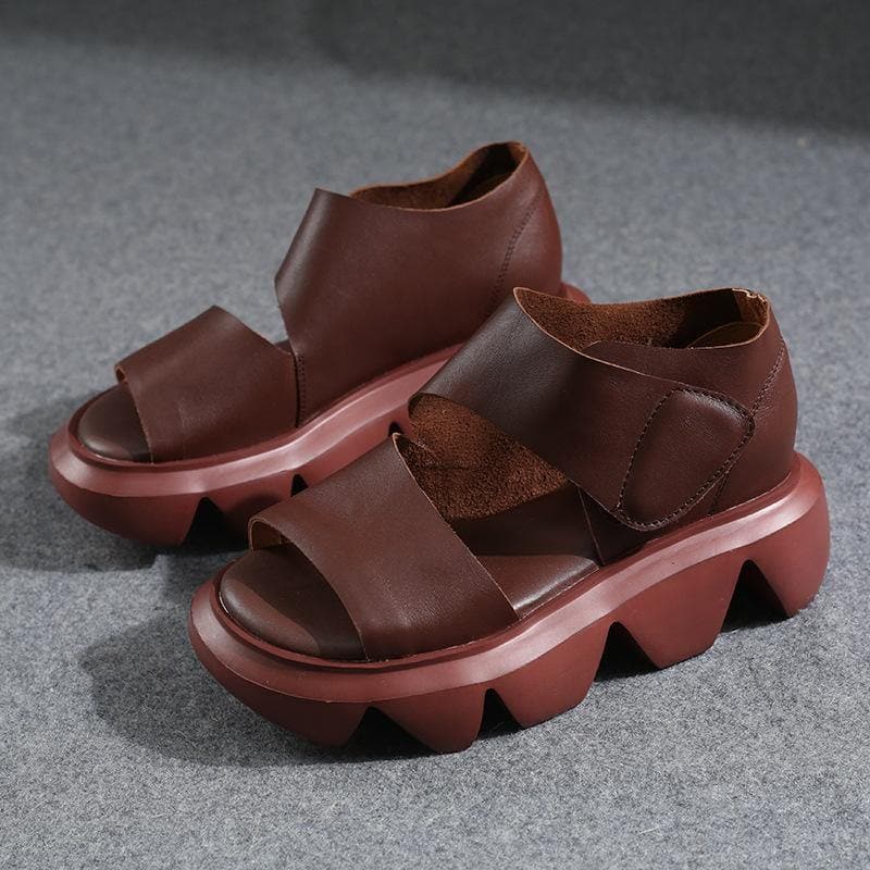 Summer Chocolate Walking Sandals Platform Peep Toe Sandals XZ-LX210624