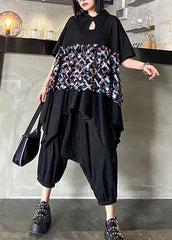 Summer black suit female temperament fashion sequined top harem pants two-piece AT-SDL200812