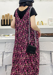 Suspender jumpsuit female summer high waist printed chiffon long casual jumpsuit AT-JPTS200623