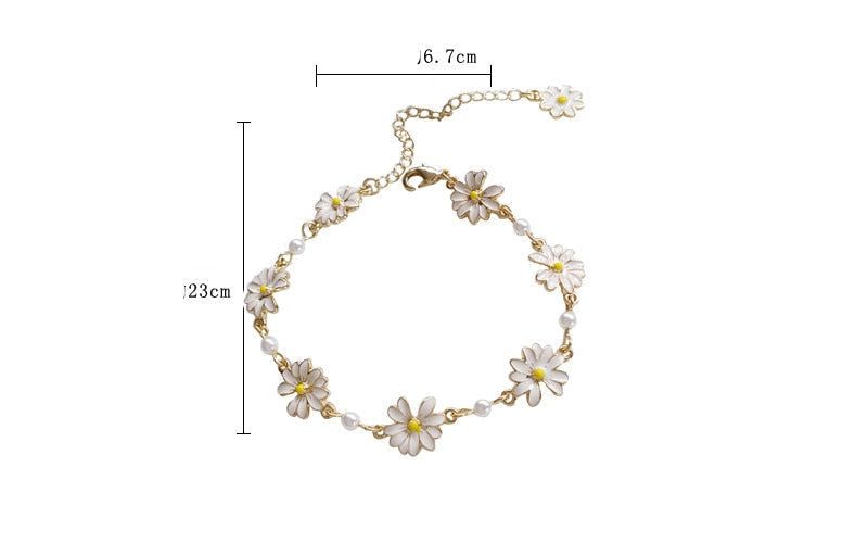 Sweet White Flowers Bracelets Necklaces Rings Earrings Charm Jewelry Set XOS0440 Touchy Style