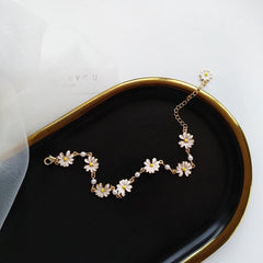 Sweet White Flowers Bracelets Necklaces Rings Earrings Charm Jewelry Set XOS0440 Touchy Style