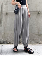 Thin large size casual Harlan bloomers women high waist radish wide leg pants AT-LPTS200617