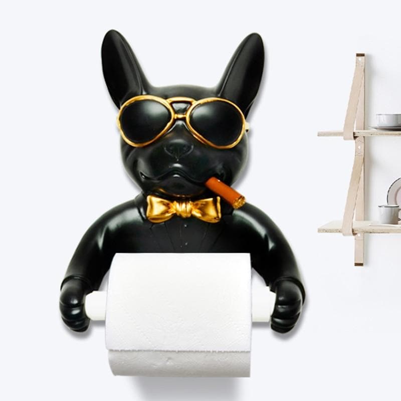 French Bulldog Paper Towel Holder Feajoy