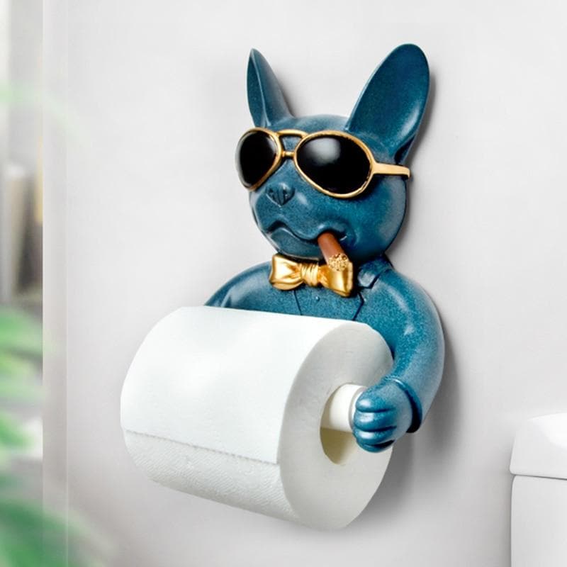 French Bulldog Paper Towel Holder Feajoy