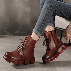 2021 Leather Ankle Boots In Brown dylinoshop