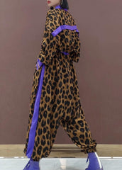 Unique Leopard Fall Fashion Spring Jumpsuit Pants dylinoshop