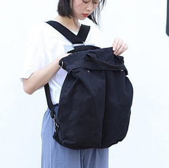 Unique Robes Boho black Canvas Square Backpack BGS200801