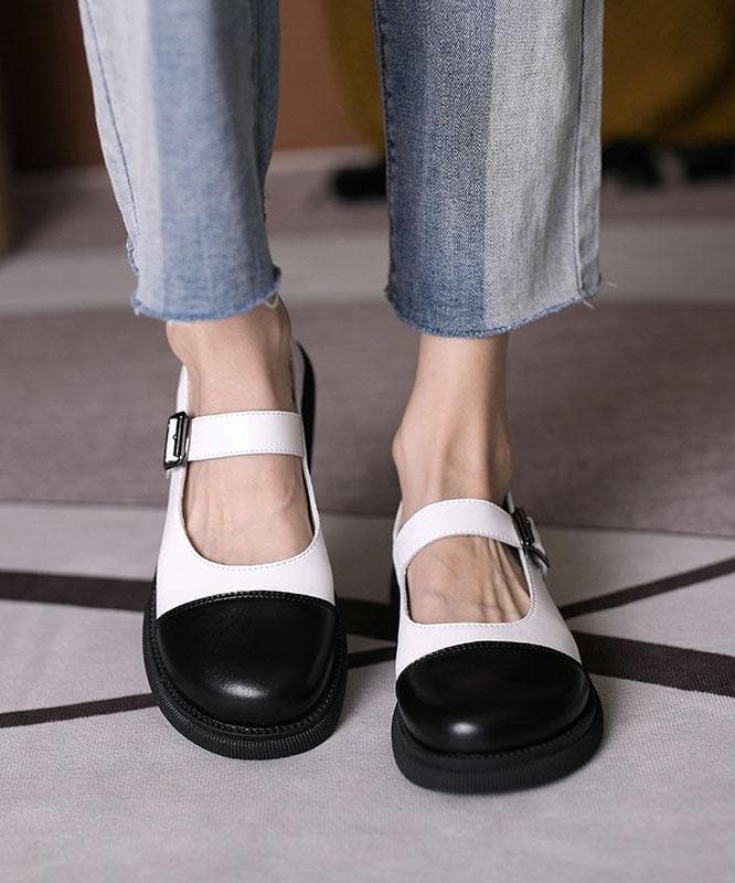 White Faux Leather Fashion Splicing Flat Feet Shoes XZ-PDX210728