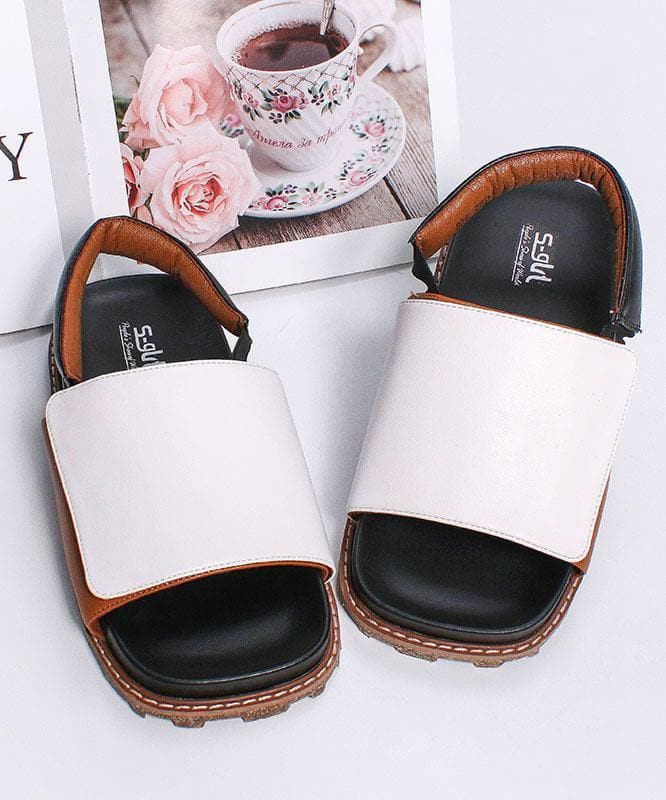 White Faux Leather best sandals for walking  Walking Sandals AT-LT210628