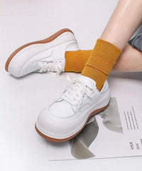 White Flat Shoes Faux Leather Casual Cross Strap Flat Feet Shoes AT-PDX210628