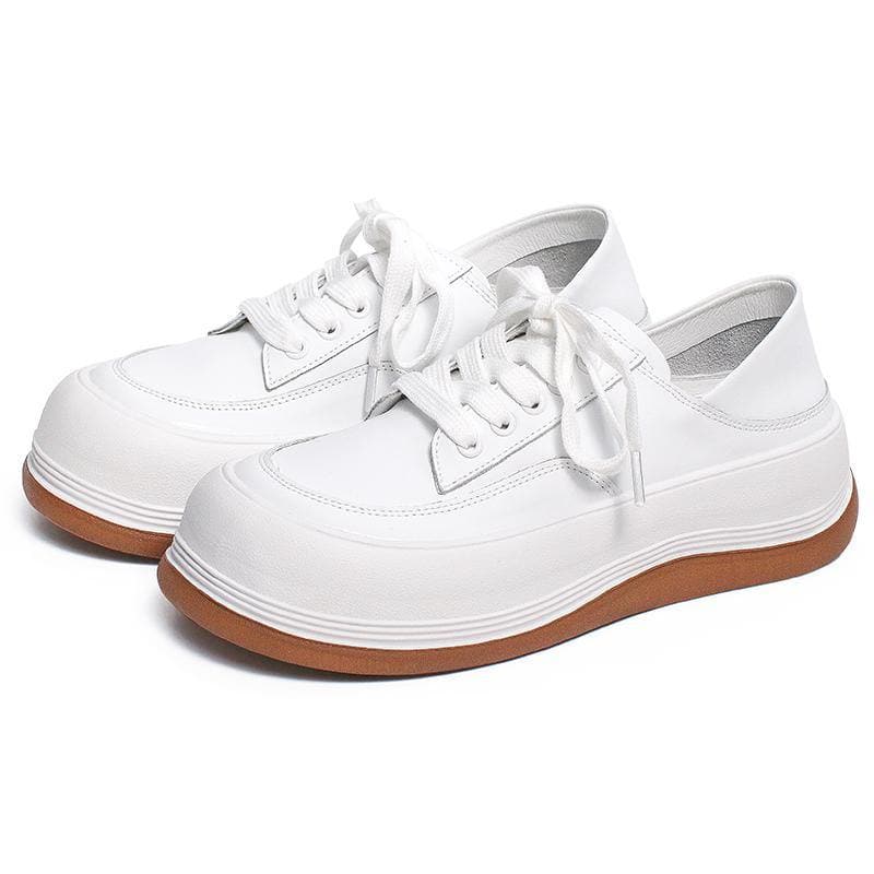 White Flat Shoes Faux Leather Casual Cross Strap Flat Feet Shoes AT-PDX210628