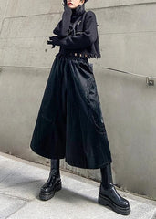 Wide leg pants women's high waist straight tube casual PU leather pants 2021 AT-LPTS201202