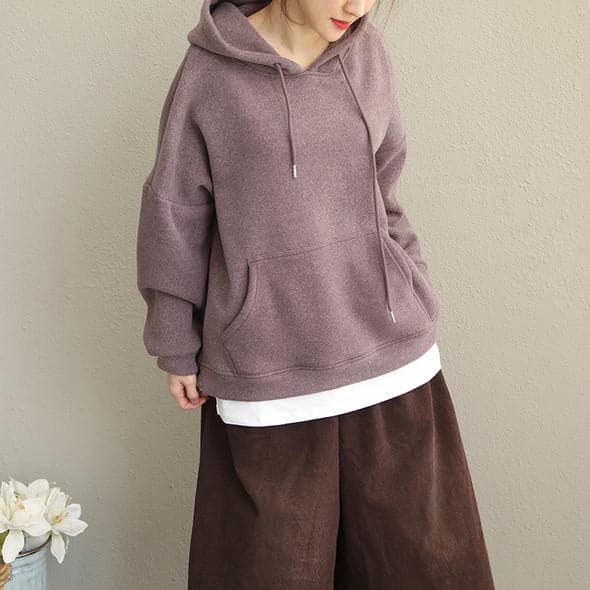 Women 2018 New Casual Thicken Brushed Fleece Loose Tops Q1912 LTP181127