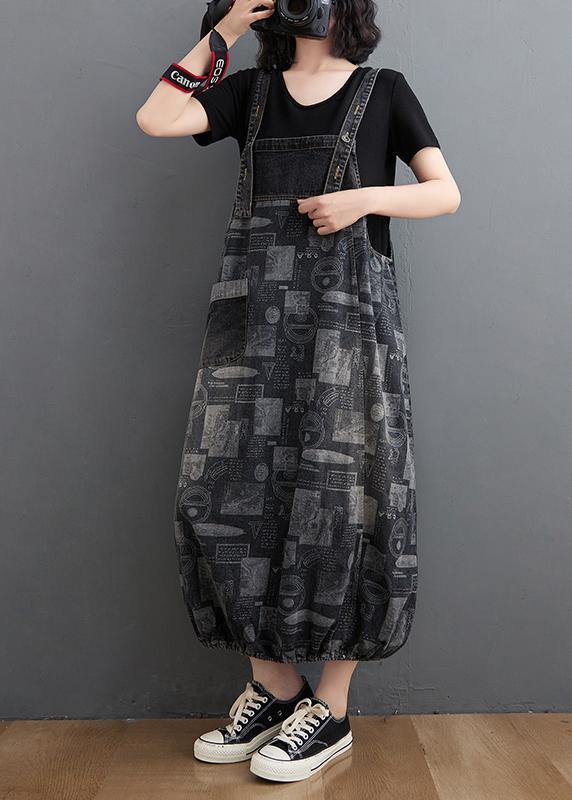 Women Black Print Clothes For Women Spaghetti Strap A Line Spring Dress dylinoshop